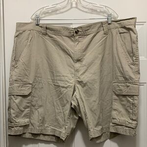 3/$15 Men's 100% Cotton Khaki Tan Cargo Shorts Size 48